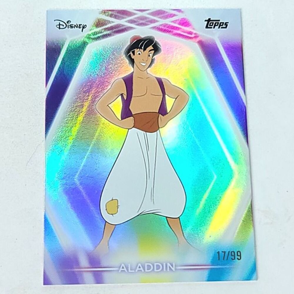 Aladdin Topps 2026 Disney Neon Holo Parallel Refractor Limited 17/99